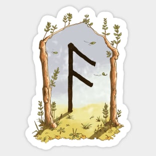 rune ansuz - magical symbol Sticker